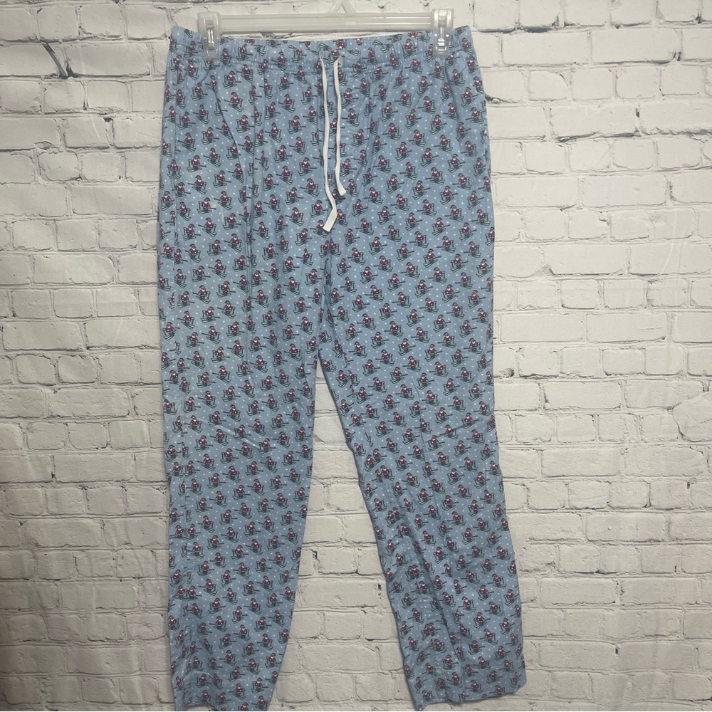 Vineyard Vines Skiing Santas Flannel PJ Lounge Pants Size M